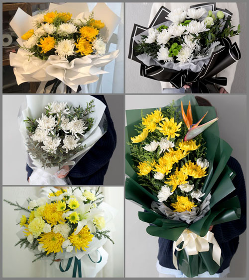 山东济宁邹城市张庄镇桐花秧村白事花束代送
